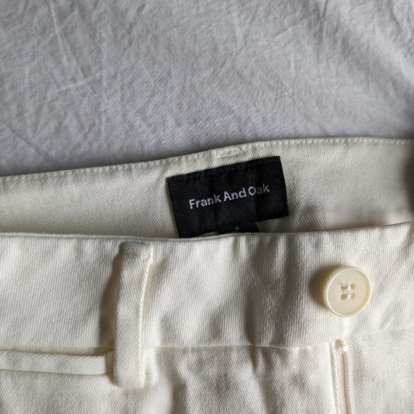 Frank and oak Josephine cropped pants OFF WHITE/CREAM - Picture 1 of 6